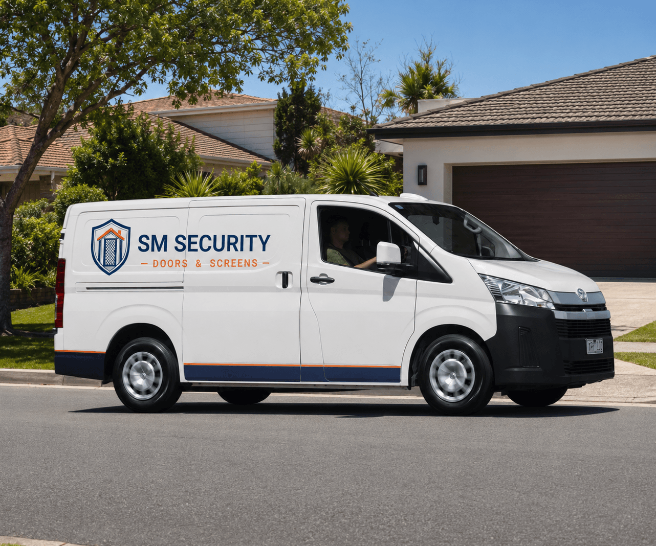SM Security branded van servicing South East Melbourne